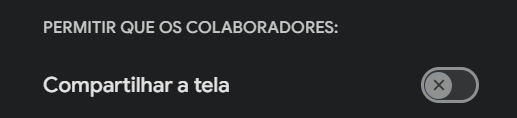 Configuração de Compartilhamento de Tela